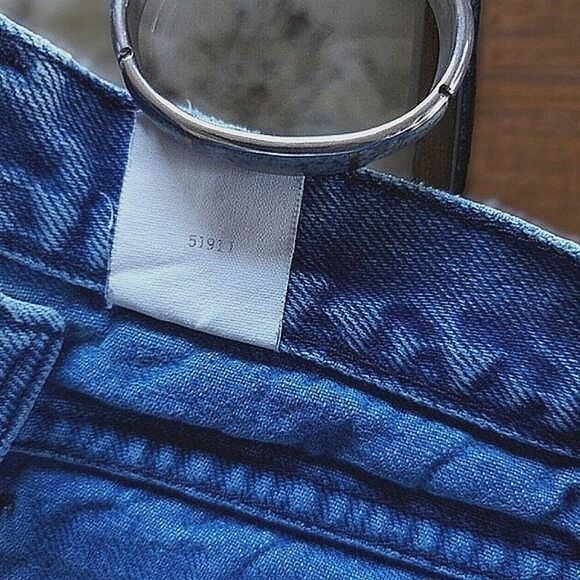 Vtg youth high-waisted tapered blue jeans - Picture 5 of 11